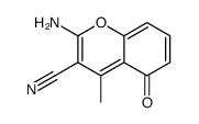 2-amino-4-methyl-5-oxochromene-3-carbonitrile结构式