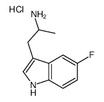 1-(5-fluoro-1H-indol-3-yl)propan-2-ylazanium,chloride Structure