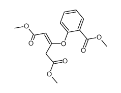 dimethyl (E)-3-(2-methoxycarbonylphenoxy)pent-2-enedioate结构式