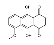 8-methoxy-9-hydroxy-10-chloro-1,4-anthraquinone Structure