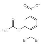 2-(二溴甲基)-5-硝基乙酸苯酯结构式