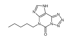 6-pentyl-6,9-dihydro-5H-tetrazolo[5,1-i]purin-5-one结构式