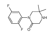 1-(2,5-difluorophenyl)-5,5-dimethylpiperazin-2-one结构式