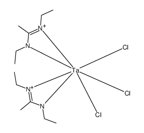 trischloro-bis(N,N'-diethylacetamidinato)tantalum (V)结构式