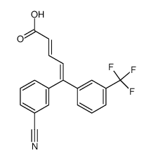 (2E,4E)-5-(3-Cyanophenyl)-5-[3-(trifluoromethyl)phenyl]-2,4-pentadienoic acid Structure