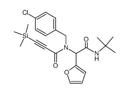 N-[2-(tert-butylamino)-1-(2-furyl)-2-oxoethyl]-N-(4-chlorobenzyl)-3-(trimethylsilyl)prop-2-ynamide Structure