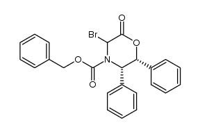 (5S,6R)-benzyl 3-bromo-2-oxo-5,6-diphenylmorpholine-4-carboxylate Structure