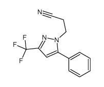 3-[5-Phenyl-3-(trifluoromethyl)-1H-pyrazol-1-yl]propanenitrile structure