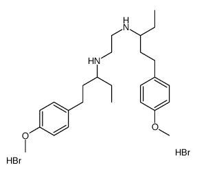 1-(4-methoxyphenyl)pentan-3-yl-[2-[1-(4-methoxyphenyl)pentan-3-ylazaniumyl]ethyl]azanium,dibromide Structure