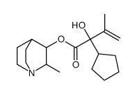 (2-methyl-1-azabicyclo[2.2.2]octan-3-yl) 2-cyclopentyl-2-hydroxy-3-methylbut-3-enoate结构式