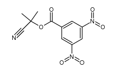 α-(3,5-dinitro-benzoyloxy)-isobutyronitrile结构式