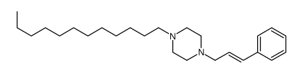 1-dodecyl-4-(3-phenylprop-2-enyl)piperazine结构式