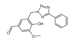 4-hydroxy-3-methoxy-5-[(5-phenyltetrazol-2-yl)methyl]benzaldehyde结构式