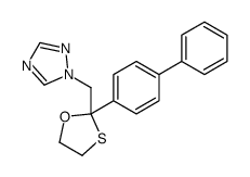 1-[[2-(4-phenylphenyl)-1,3-oxathiolan-2-yl]methyl]-1,2,4-triazole结构式