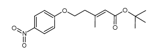 tert-butyl 3-methyl-5-(4-nitrophenoxy)pent-2-enoate结构式