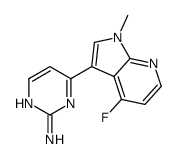 4-(4-Fluoro-1-methyl-1H-pyrrolo[2,3-b]pyridin-3-yl)-2-pyrimidinamine结构式