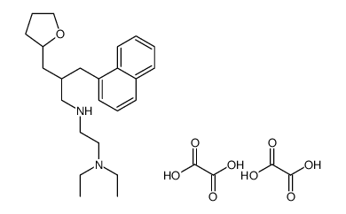 diethyl-[2-[[2-(naphthalen-1-ylmethyl)-3-(oxolan-2-yl)propyl]azaniumyl]ethyl]azanium,2-hydroxy-2-oxoacetate Structure