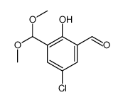5-chloro-3-(dimethoxymethyl)-2-hydroxybenzaldehyde结构式