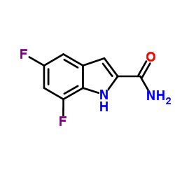 5,7-Difluoro-1H-indole-2-carboxamide结构式