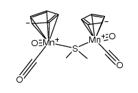 (μ-dimethylsulfide)bis[dicarbonyl(η5-cyclopentadienyl)manganese(I)] Structure