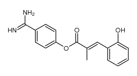 (E)-4-carbamimidoylphenyl 3-(2-hydroxyphenyl)-2-methylacrylate结构式