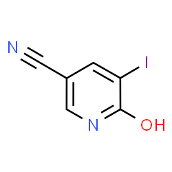 6-hydroxy-5-iodonicotinonitrile结构式