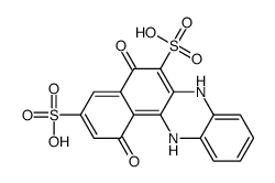 1,5-dioxo-7,12-dihydrobenzo[a]phenazine-3,6-disulfonic acid结构式