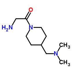 2-Amino-1-{4-[(dimethylamino)methyl]-1-piperidinyl}ethanone Structure