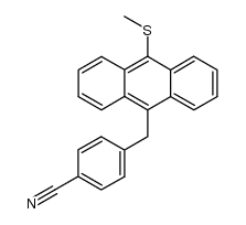 9-(methylthio)-10-(p-cyanobenzyl)anthracene结构式