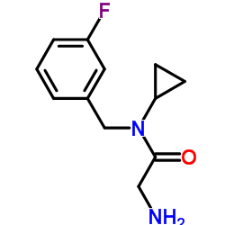 N-Cyclopropyl-N-(3-fluorobenzyl)glycinamide结构式