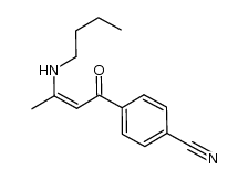 (Z)-4-(3-(butylamino)but-2-enoyl)benzonitrile结构式