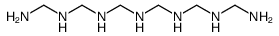 N'-[[[[(aminomethylamino)methylamino]methylamino]methylamino]methyl]methanediamine结构式