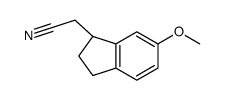 [(1S)-6-Methoxy-2,3-dihydro-1H-inden-1-yl]acetonitrile结构式