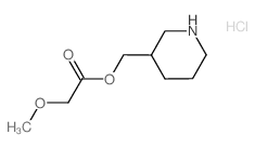 3-Piperidinylmethyl 2-methoxyacetate hydrochloride结构式