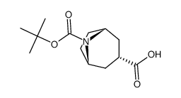 8-Azabicyclo[3.2.1]octane-3,8-dicarboxylic acid, 8-(1,1-dimethylethyl) ester, (3-endo)- Structure