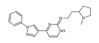 N-[2-(1-Methyl-2-pyrrolidinyl)ethyl]-4-(1-phenyl-1H-pyrazol-4-yl) -2-pyrimidinamine Structure