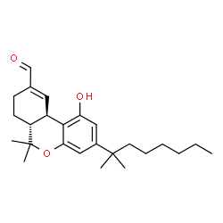 (6aR)-3-(1,1-Dimethylheptyl)-6aβ,7,8,10aα-tetrahydro-1-hydroxy-6,6-dimethyl-6H-dibenzo[b,d]pyran-9-carbaldehyde结构式