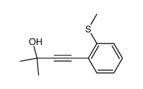 2-methyl-4-(2-(methylthio)phenyl)but-3-yn-2-ol结构式