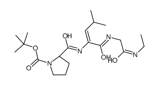 tert-butyloxycarbonyl-prolyl-dehydroleucyl-glycyl-ethylamide Structure