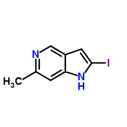 2-Iodo-6-methyl-1H-pyrrolo[3,2-c]pyridine结构式