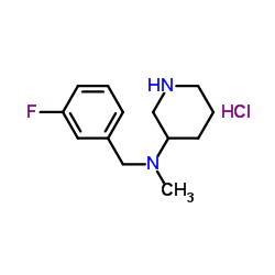 (3-Fluoro-benzyl)-methyl-piperidin-3-yl-amine hydrochloride结构式