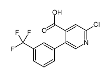 2-chloro-5-[3-(trifluoromethyl)phenyl]pyridine-4-carboxylic acid结构式