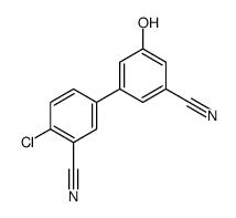 2-chloro-5-(3-cyano-5-hydroxyphenyl)benzonitrile结构式