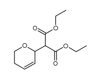 2-bis(ethoxycarbonyl)methyl-5,6-dihydro-2H-pyran结构式