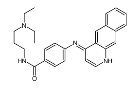 4-(benzo[g]quinolin-4-ylamino)-N-[3-(diethylamino)propyl]benzamide结构式