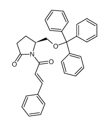 (5S)-N-[(2E)-3-phenylprop-2-enoyl]-5-triphenylmethoxymethyl-2-pyrrolidinone Structure