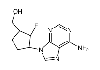 [(1S,2R,3S)-3-(6-aminopurin-9-yl)-2-fluorocyclopentyl]methanol结构式