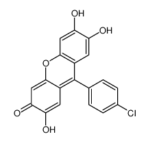 9-(4-chlorophenyl)-2,6,7-trihydroxyxanthen-3-one结构式