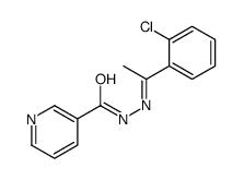 N-[(E)-1-(2-chlorophenyl)ethylideneamino]pyridine-3-carboxamide结构式