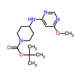 4-(6-Methoxy-pyrimidin-4-ylamino)-piperidine-1-carboxylic acid tert-butyl ester Structure
